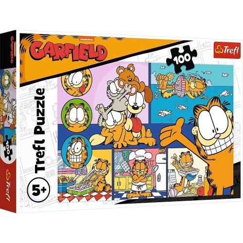 Puzzle 100 Leniwy Garfield TREFL, Trefl