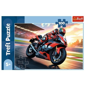 PUZZLE 100 SZYBKI MOTOCYKL TREFL, TREFL