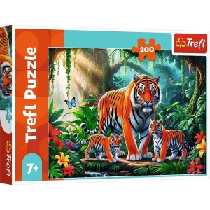 PUZZLE 200 TYGRYSIE ZWYCZAJE TREFL, TREFL