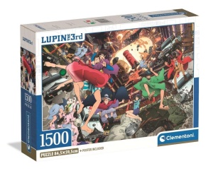 PUZZLE 1500 COMPACT LUPIN III, CLEMENTONI