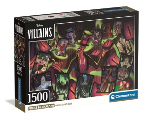 PUZZLE 1500 COMPACT DISNEY VILAINS, CLEMENTONI