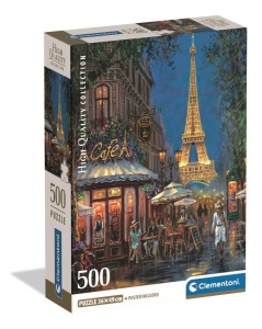 PUZZLE 500 NIGHT AT THE EIFFEL CAFE, CLEMENTONI