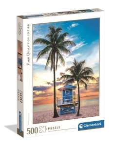 PUZZLE 500 HQ MIAMI BEACH, FLORIDA, CLEMENTONI