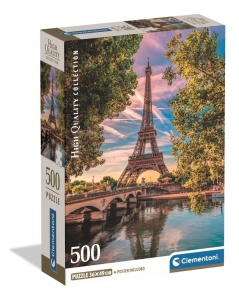PUZZLE 500 ALONG THE SEINE, CLEMENTONI