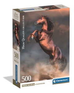 PUZZLE 500 WILD RED STALLION, CLEMENTONI