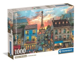 PUZZLE 1000 HIMEJI STREETS OF PARIS, CLEMENTONI