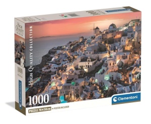PUZZLE 1000 SHADES OF SANTORINI, CLEMENTONI