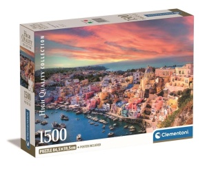 PUZZLE 1500 PICTURESQUE PROCIDA ISLAND, CLEMENTONI
