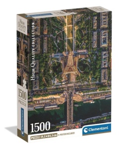 PUZZLE 1500 FLYING OVER PARIS, CLEMENTONI