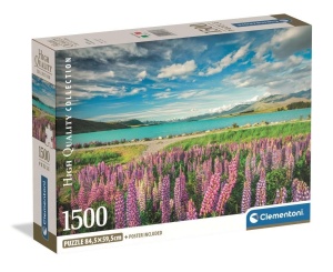 PUZZLE 1500 LUPINS AT LAKE TEKAPO, CLEMENTONI