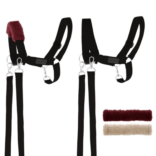 Kantar dla Hobby Horse wodze + futerka czarny