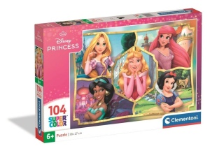 PUZZLE 104 SUPER KOLOR PRINCESS, CLEMENTONI