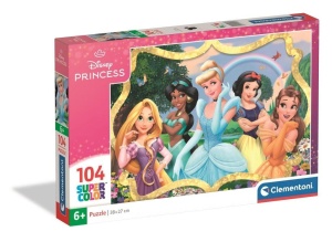 PUZZLE 104 SUPER KOLOR PRINCESS, CLEMENTONI