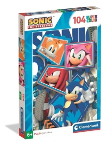 PUZZLE 104 SUPER KOLOR SONIC, CLEMENTONI
