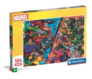 PUZZLE 104 SUPER MARVEL, CLEMENTONI