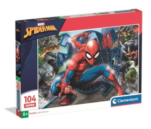PUZZLE 104 SUPER KOLOR SPIDER-MAN, CLEMENTONI