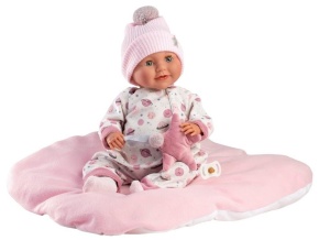 LALKA BOBAS HEIDI PŁACZĄCA Z PODUSIĄ 42CM, LLORENS