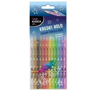 KREDKI HOLO 12 KOLORÓW KIDEA, DERFORM