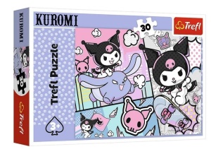 PUZZLE 30 ZABAWY Z KUROMI HELLO KITTY TREFL, TREFL