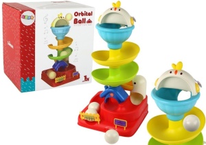 ZABAWKA SENSORYCZNA SPADAJĄCA KULKA, LEANTOYS