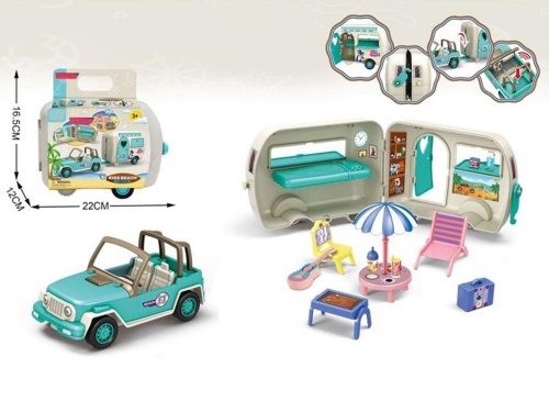 Auto z przyczepą play pocket 22x12x16,5cm, Madej