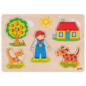 PUZZLE Z UCHWYTAMI KOT, PIES I INNE ZWIERZĘTA