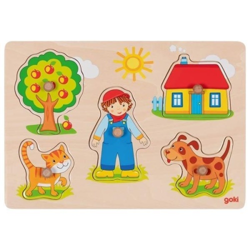 Puzzle z uchwytami Kot, pies i inne zwierzęta
