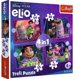 PUZZLE 4W1 - POZAZIEMSKIE MISJE ELIO TREFL, TREFL