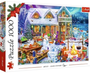 PUZZLE 1000 XMAS ZIMOWY CZAS TREFL, TREFL