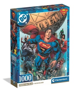 PUZZLE 1000 COMPACT DC SUPERMAN, CLEMENTONI
