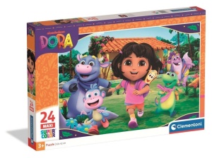 PUZZLE 24 MAXI SUPER KOLOR DORA, CLEMENTONI