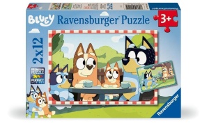 PUZZLE DLA DZIECI 2D: BLUEY 2X12EL, RAVENSBURGER