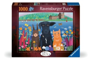 PUZZLE 2D: ZWIERZAKI I ZAMEK 1000EL, RAVENSBURGER