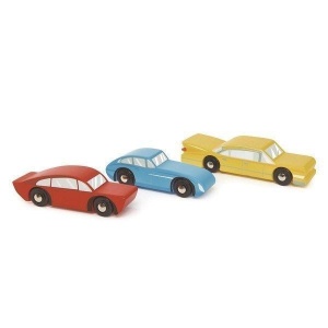 SAMOCHODY RETRO DREWNIANE 3SZT, TENDER LEAF TOYS