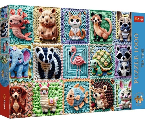 Puzzle 1000 Szydełkowe zwierzątka TREFL, Trefl