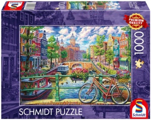 PUZZLE PQ 1000 KANAŁ AMSTERDAMSKI, SCHMIDT