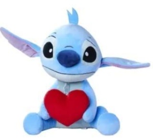 DISNEY STITCH Z SERCEM 50CM, SIMBA