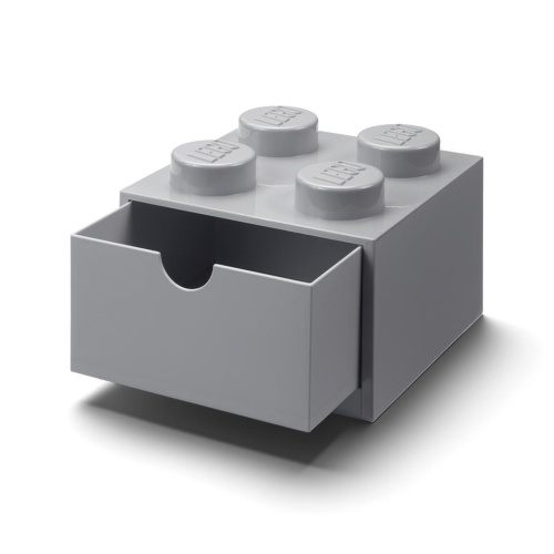 LEGO(R) pojemnik klocek z szufladą czwórka j.szary