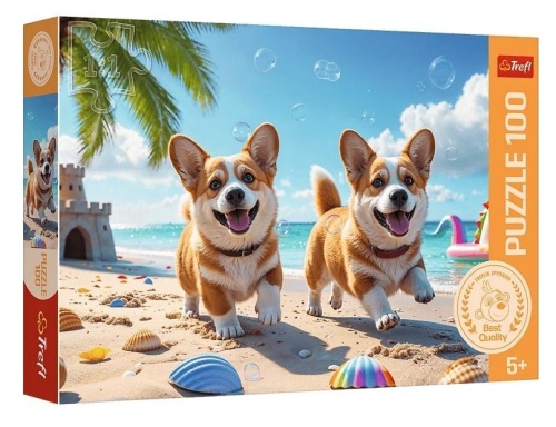 Puzzle 100 Corgi Rodzina Treflików TREFL, Trefl