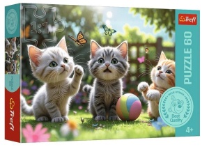 PUZZLE 60 TRZY KOCIAKI TREFL, TREFL