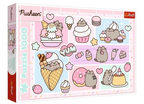 Puzzle 1000 Słodki Pusheen TREFL, Trefl