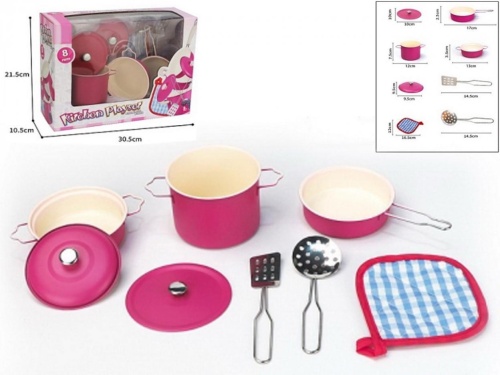 Zestaw kuchenny metalowy 8el, Madej