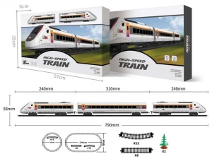 ZESTAW Z POCIĄGIEM SPEED TRAIN 79X6CM, MADEJ