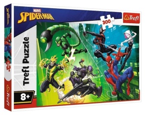 PUZZLE 300 W PAJĘCZEJ SIECI SPIDERMAN TREFL, TREFL
