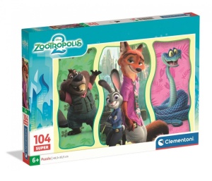 PUZZLE 104 SUPER ZOOTOPIA 2, CLEMENTONI