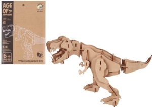 PUZZLE DREWNIANE 3D DINOZAUR T-REX, PRO KIDS