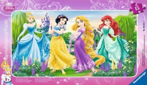 PUZZLE 15 DISNEY PRINCESS FRAME, RAVENSBURGER