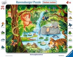 PUZZLE 24 JUNGLE FRIENDS FRAME, RAVENSBURGER