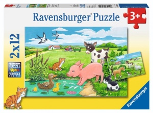 PUZZLE 2X12 BABY FARM ANIMALS, RAVENSBURGER