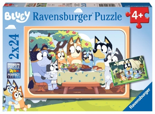 Puzzle 2x24 Bluey, Ravensburger